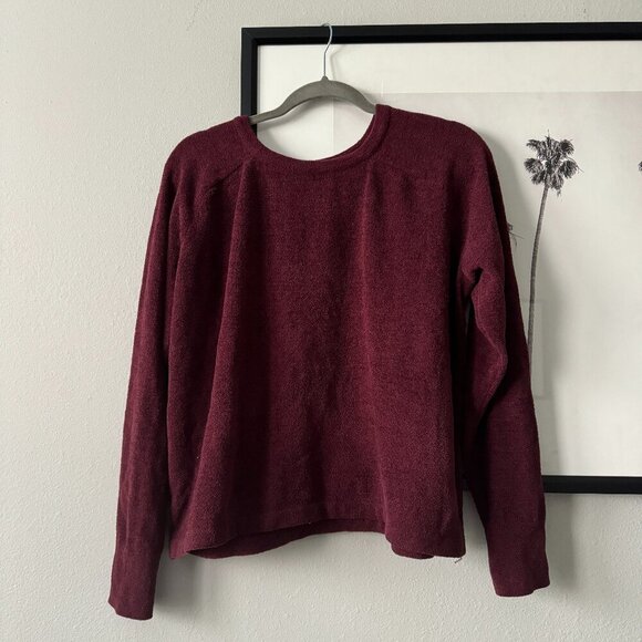 Honeydew | NWOT Maroon Cabernet Out of Office Sleep Sweatshirt Size Medium - Picture 2 of 9